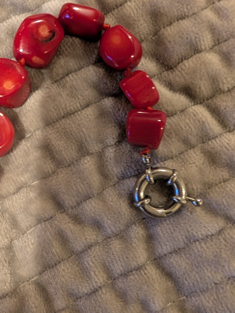 Natural genuine  Red Coral Necklace - Picture 4 of 6